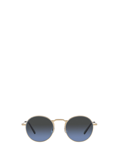 Shop Oliver Peoples Ov1282st Gold Sunglasses