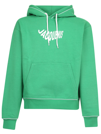 Shop Jacquemus Cotton Hoodie In Green