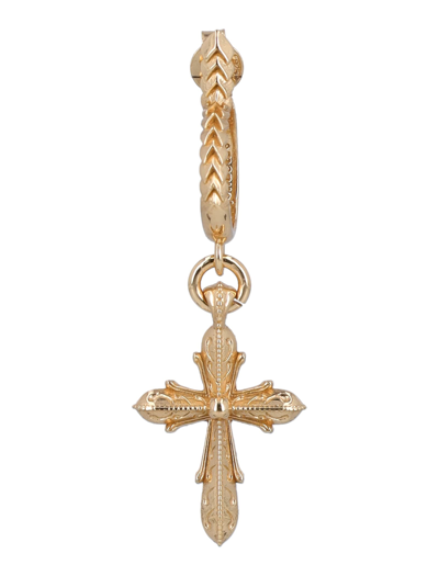 Emanuele Bicocchi Cross Single Earring In Gold