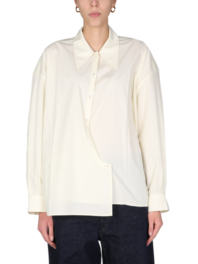 Shop Lemaire Twisted Shirt In Giallo