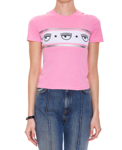 Shop Chiara Ferragni Maxi Logomania T-shirt In Pink