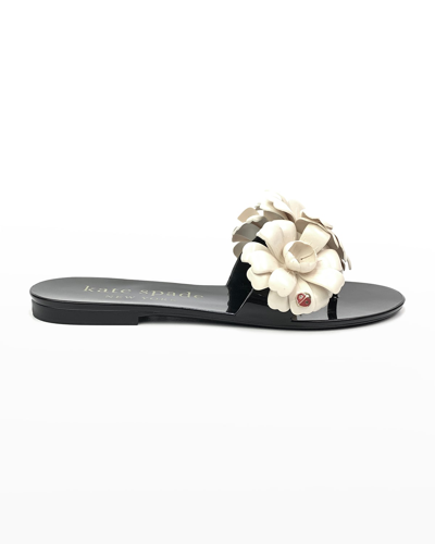 Shop Kate Spade Jaylee 3d Flower Ladybug Sandals In Crushed Watermelo