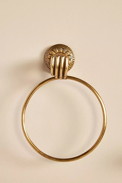 Shop Anthropologie Nellie Towel Ring In Brown