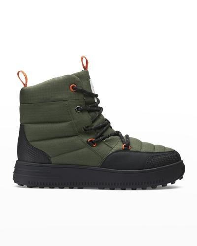 Shop Swims Men's Snow Runner Water-resistant Quilted Boots In Olive/black