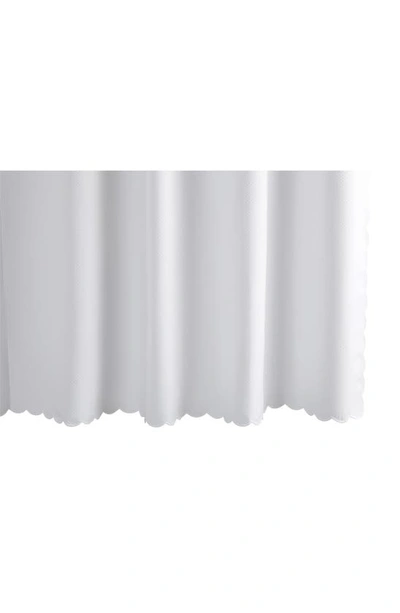 Shop Matouk Diamond Piquã© Shower Curtain In White