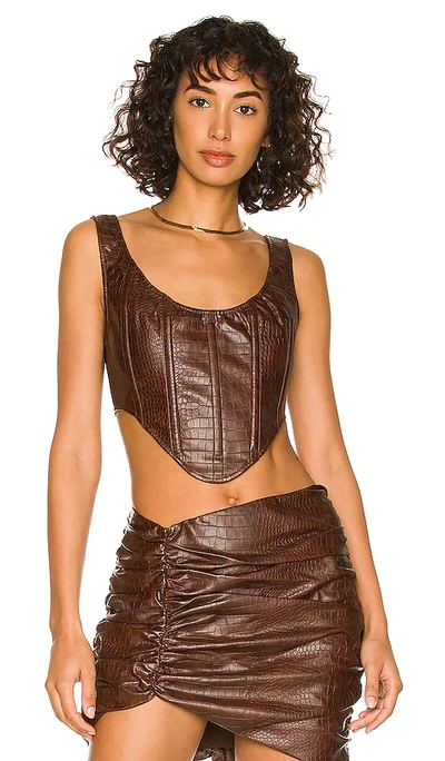 Shop By.dyln Lias Corset In Brown