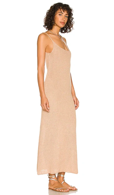Onia Sleeveless Linen Sweater Maxi Dress In Tan