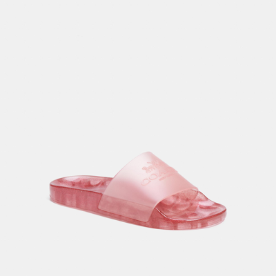Shop Coach Women's Ulyssa Slide In Candy Apple/candy Pink