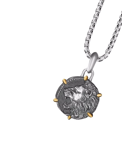 David Yurman Leo Zodiac Amulet Enhancer In Silver
