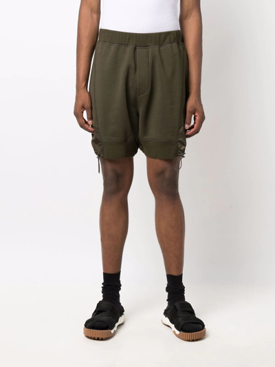 Dsquared2 Logo-print Toggle Detail Shorts In Grün