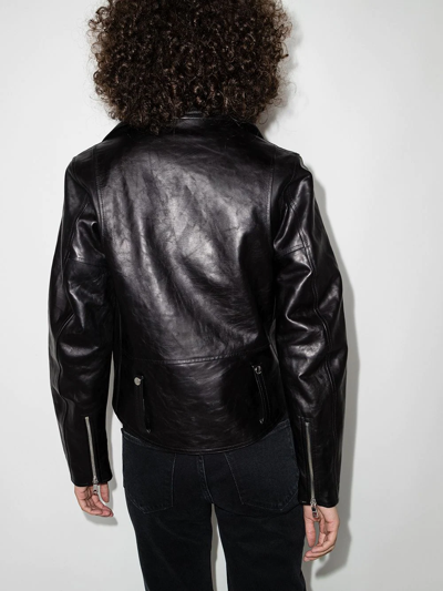 Rta Saige Leather Biker Jacket In Schwarz