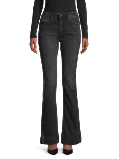 Shop Driftwood Women's Wyatt Mid-rise Bootcut Jeans In Black