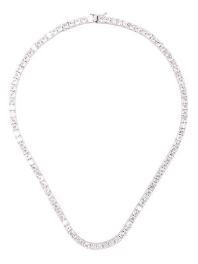 Shop Mounser Laguna Rhinestone Necklace In Silber