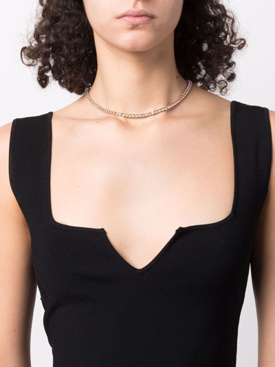 Mounser Laguna Ombré Crystal Tennis Necklace In Rosa