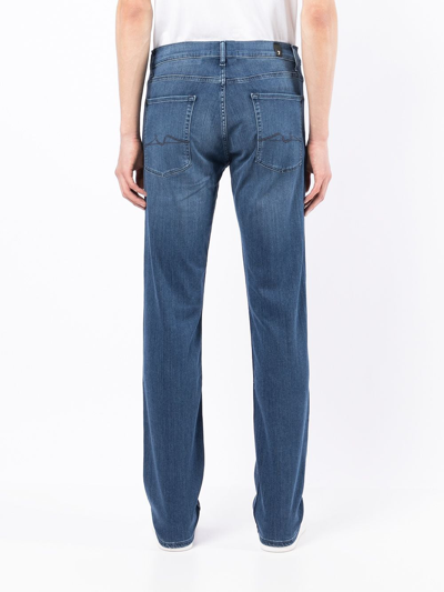 Shop 7 For All Mankind Standard Straight-leg Jeans In Blau