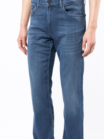 Shop 7 For All Mankind Standard Straight-leg Jeans In Blau