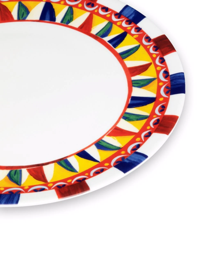 Dolce & Gabbana Carretto-print Porcelain Charger Plate (31cm) In White