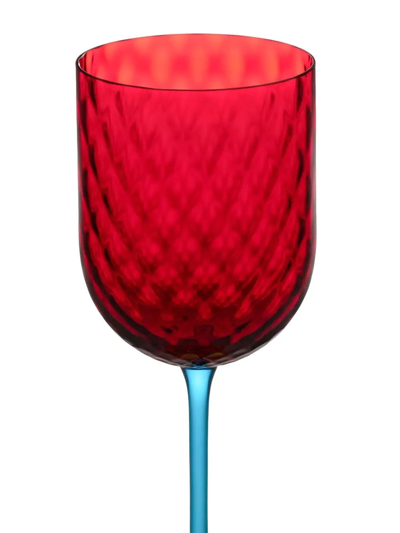 Shop Dolce & Gabbana Hand-blown Murano Red Wine Glass In Rot