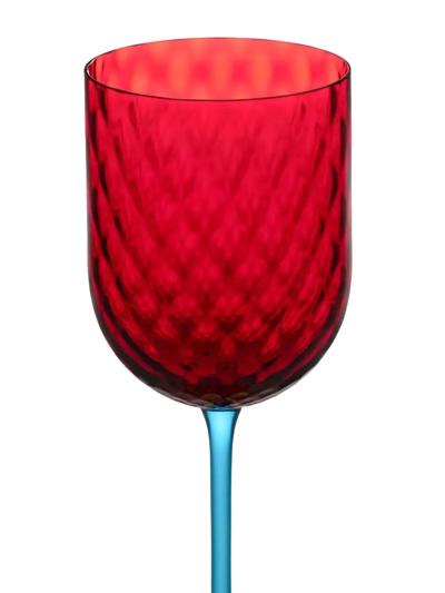 Dolce & Gabbana Hand-blown Murano Red Wine Glass In Rot