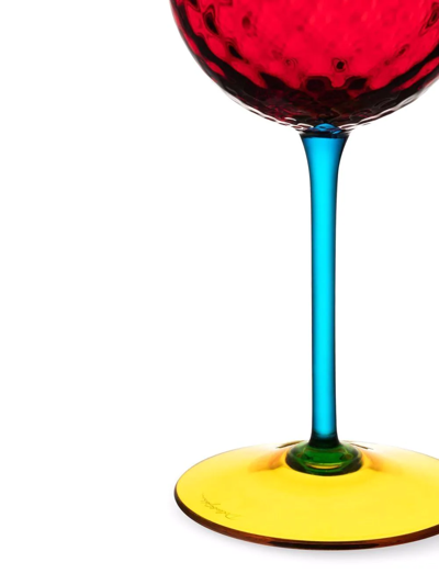 Dolce & Gabbana Hand-blown Murano Red Wine Glass In Rot