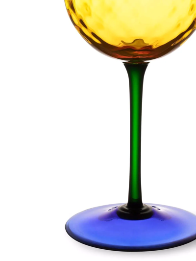 Dolce & Gabbana Hand-blown Murano Red Wine Glass In Gelb