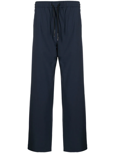 Shop Off Duty Embroidered-logo Drawstring-waist Track Trousers In Blau