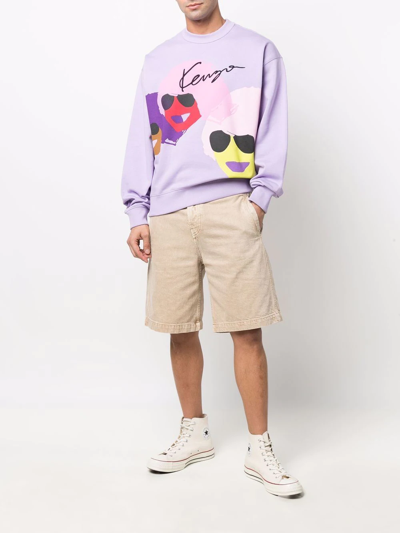 Shop Kenzo Tribute Sweatshirt In Violett