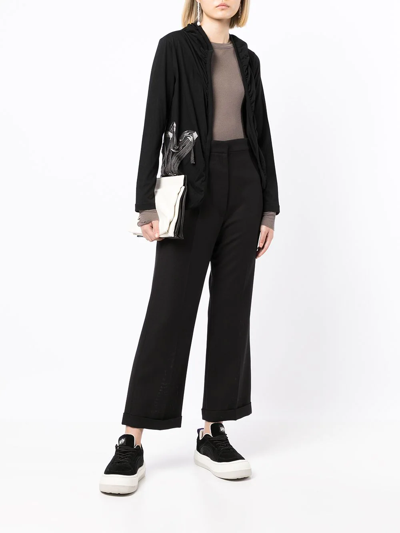 Y's Logo-patchwork Cardigan In Schwarz