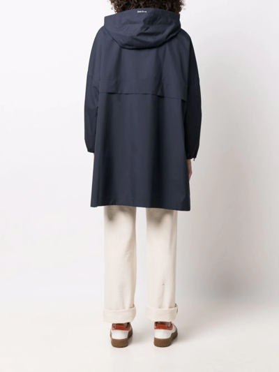 Shop Herno Hooded Oversized Coat In Blau