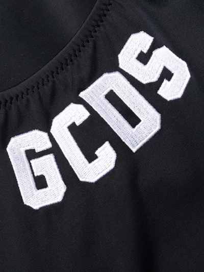 Shop Gcds Logo Low-back Swimsuit In Schwarz