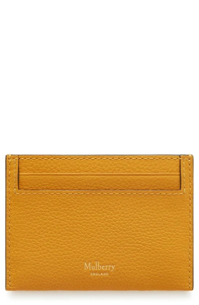 Shop Mulberry Leather Card Case In Deep Amber