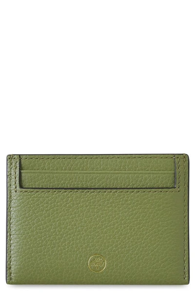 Shop Mulberry Leather Card Case In Summer Khaki