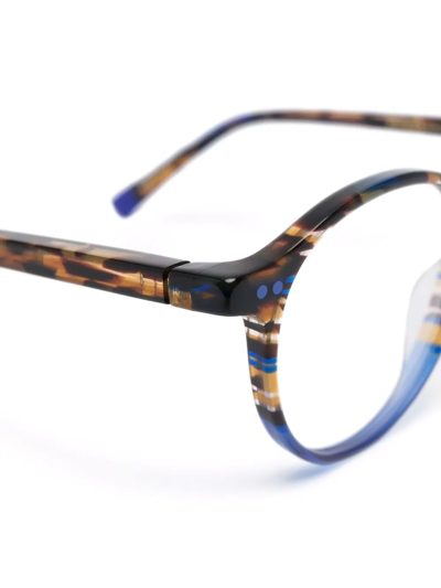 Shop Etnia Barcelona Round-frame Glasses In Brown