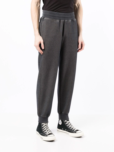 Shop Izzue Garment-dyed Tapered Track Pants In Grey