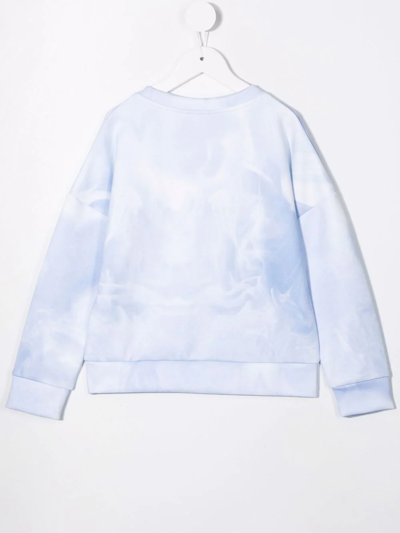 Shop Bosswear Tie Dye-print Crew Neck Sweatshirt In Blue