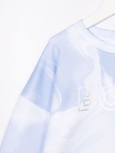 Shop Bosswear Tie Dye-print Crew Neck Sweatshirt In Blue