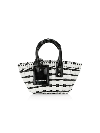Shop Balenciaga Women's Bistro Xxs Basket Bag In Optic White