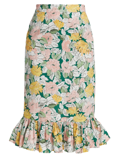 Shop Bytimo Women's Festive Cotton Skirt In Dandelion