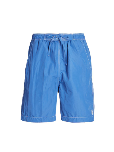 Shop Isabel Marant Men's Hydra Swim Shorts In Blue
