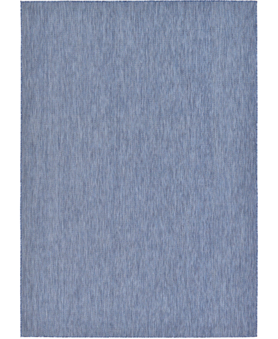 Shop Bayshore Home Outdoor Pashio Pas6 8' X 11' 4" Area Rug In Navy Blue