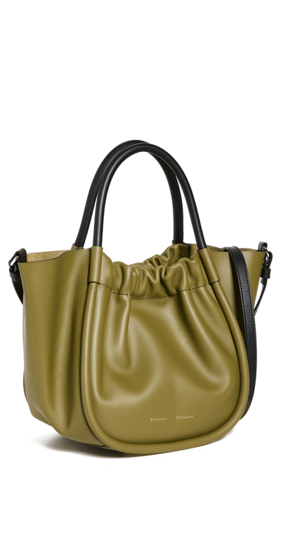 Shop Proenza Schouler Small Ruched Crossbody Tote In Moss