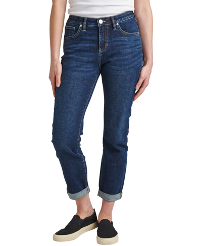 Shop Jag Women's Carter Mid Rise Girlfriend Jeans In Night Breeze