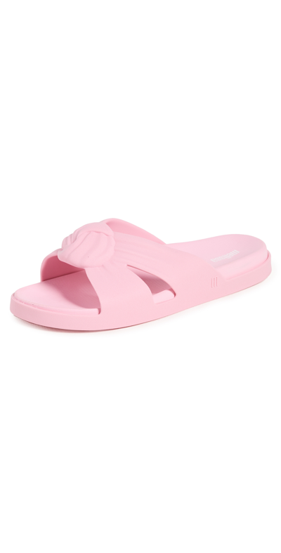 Shop Melissa Plush Slides In Pink/pink
