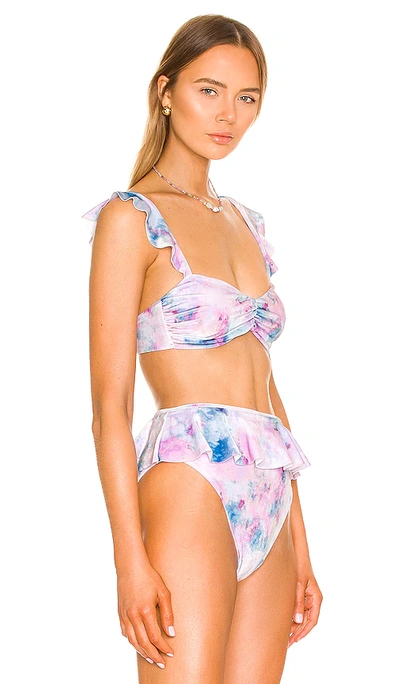 Beach Riot Poppy Bikini Top In Candy Skies