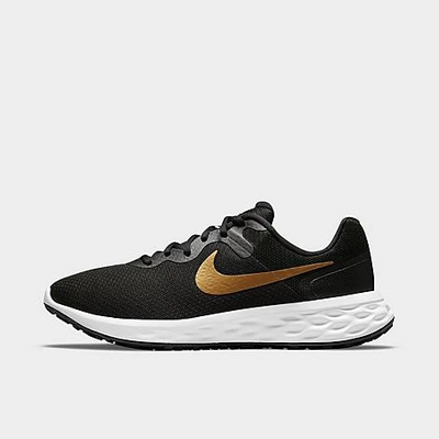 Shop Nike Men's Revolution 6 Next Nature Running Shoes In Black/white/metallic Gold