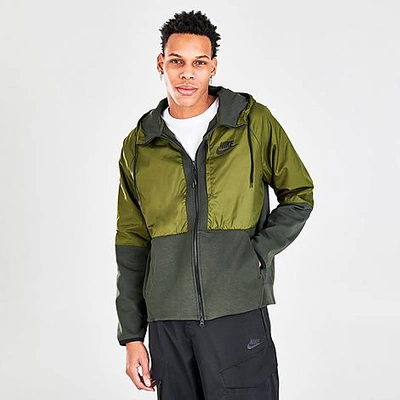 Nike Sportswear Tech Fleece Full Zip Hoodie Rough Green / Black