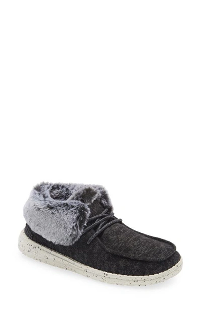 Hey Dude Britt Faux Fur Ankle Boot In Grey | ModeSens