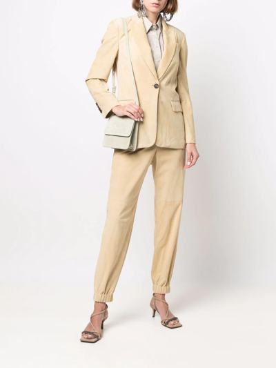 Brunello Cucinelli Peak-lapel Single-breasted Blazer In Yellow