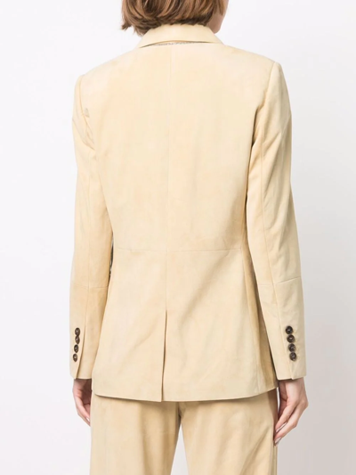 Brunello Cucinelli Peak-lapel Single-breasted Blazer In Yellow