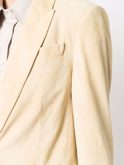 Brunello Cucinelli Peak-lapel Single-breasted Blazer In Yellow